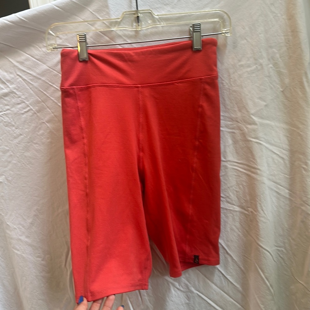 Cherry Red Lived In Lounge Volcom Cotton Biker Shorts